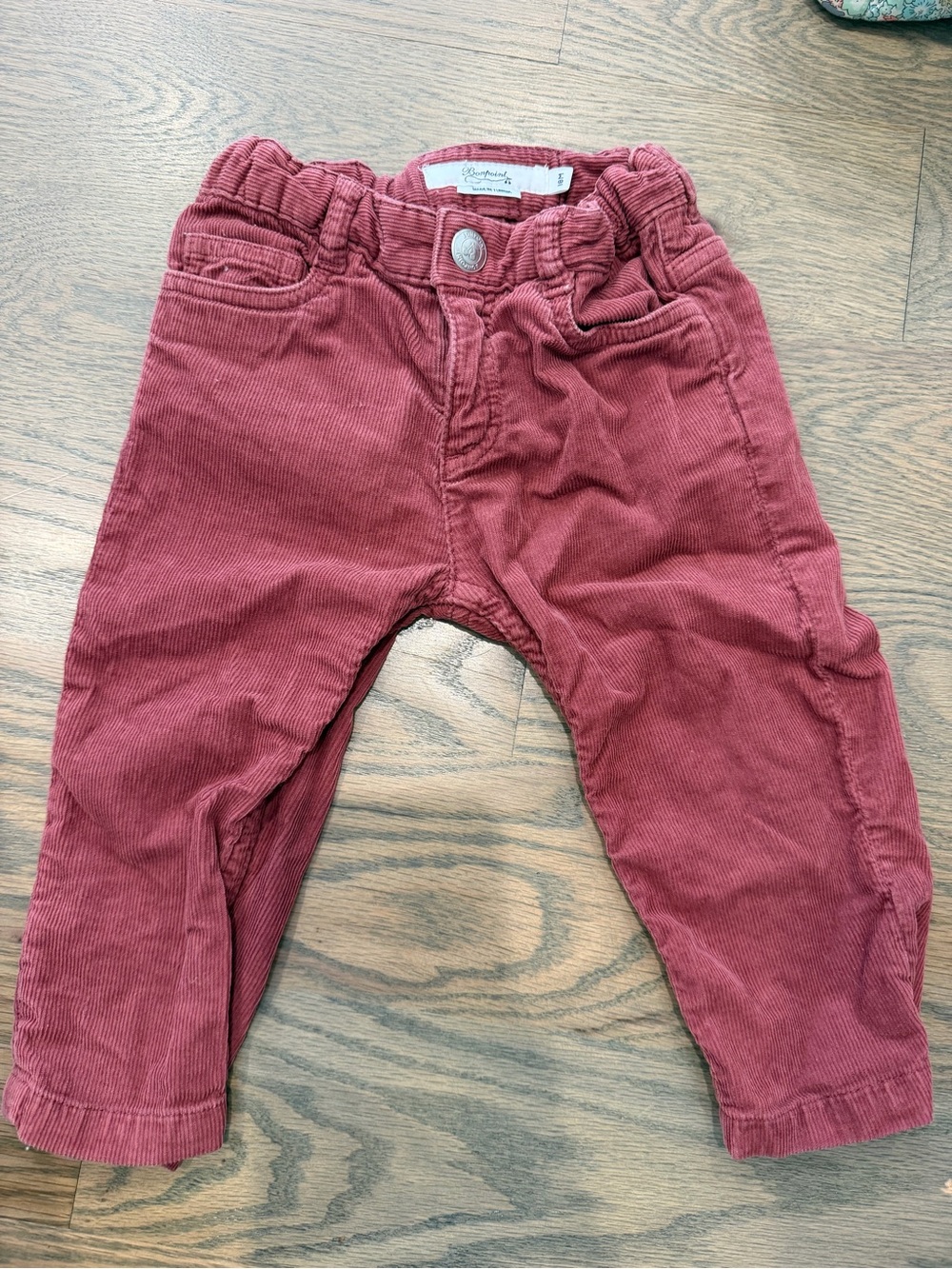 Bonpoint Dusty Rose Corduroy Elastic Waist Kids Pants